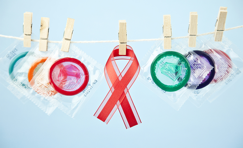 Condones para prevenir el SIDA como enfermedad venérea
